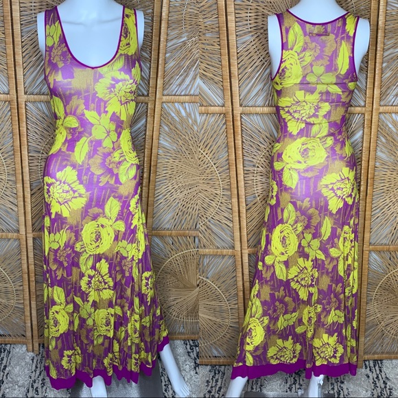 Jean Paul Gaultier Dresses & Skirts - Jean Paul Gaultier Soleil Floral Maxi Dress Small